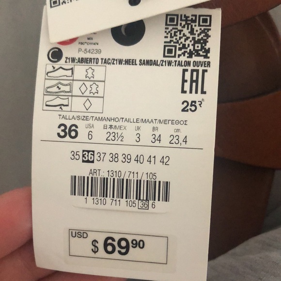 Zara heels. Zara brown leather heels - Picture 8 of 8